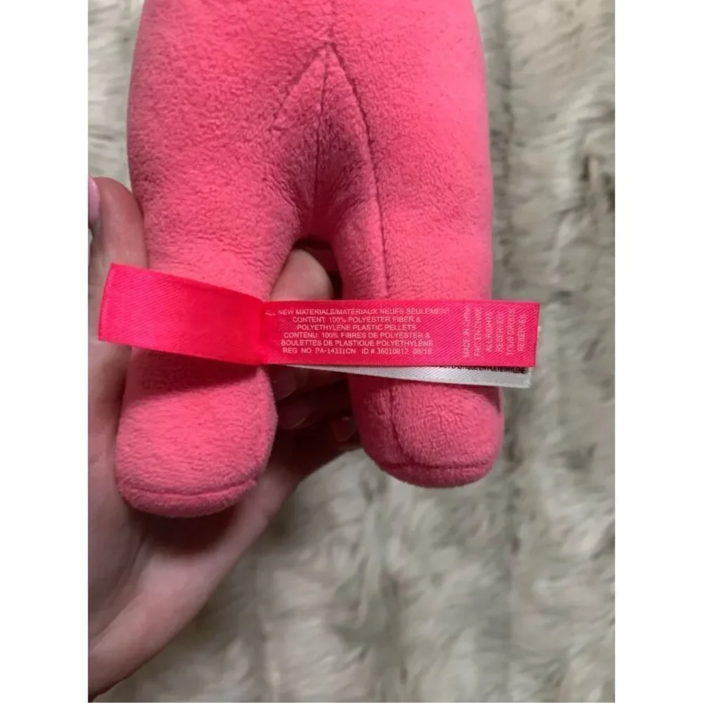 PINK Nation embroidered plush dog